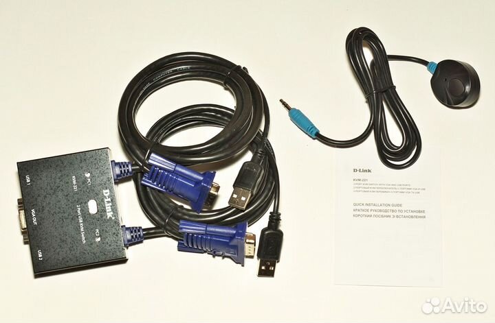 D-Link KVM-221/C1A 2-портовый переключатель