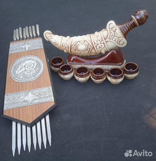 Керамика. Штоф. Горшочки. Шампура