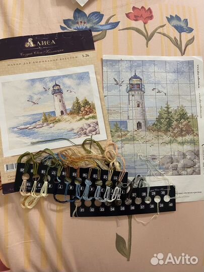 Остатки набора для вышивания алиса, риолис