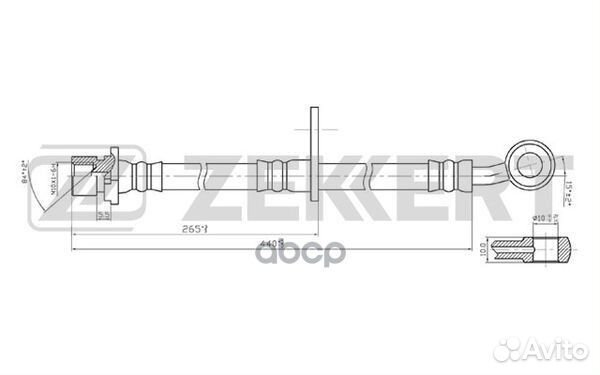 Шланг тормозной передний правый Honda CR-V 95