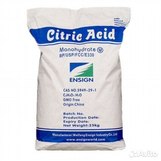 Лимонная кислота 25 кг
