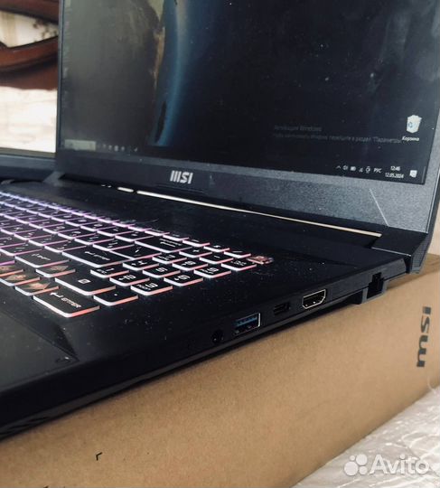 Ноутбук msi katana 17 b12v