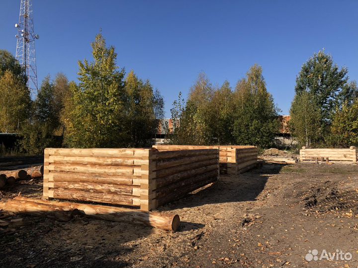 Сруб 4х4, 3x3, хвойный из зимнего леса