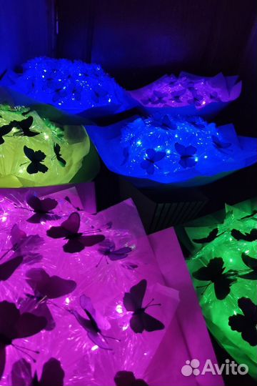 Светящиеся букеты / Букеты из бабочек