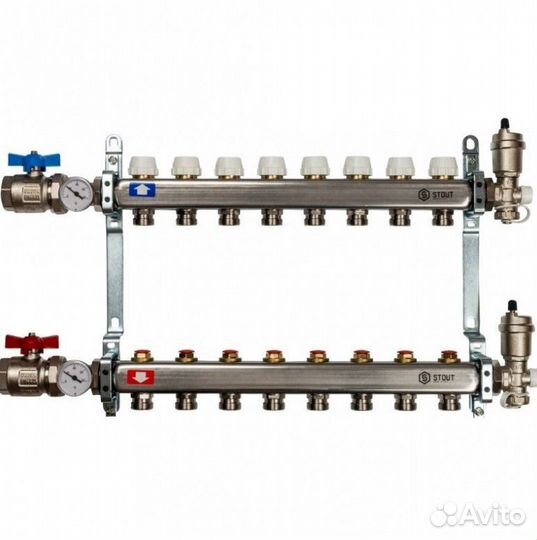 Коллектор для теплого пола 9 выходов