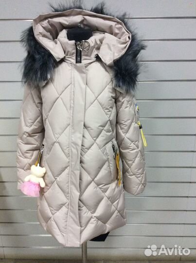 Зимнее пальто для девочки 122