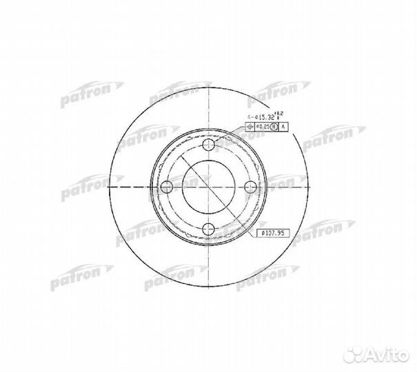 Диск торм.audi 100 77-82, 100 82-91, 100
