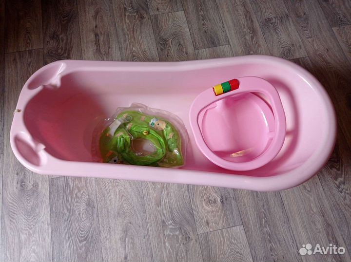 Ванночка для купания, стульчик, круг
