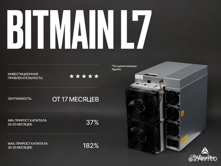 Antminer L7 9300 mh Асик Майнер