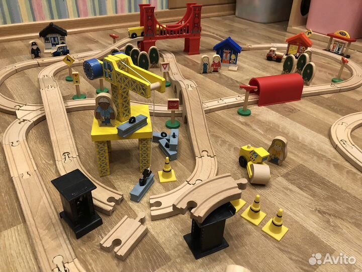 Деревянная железная дорога 131 деталь IKEA ELC