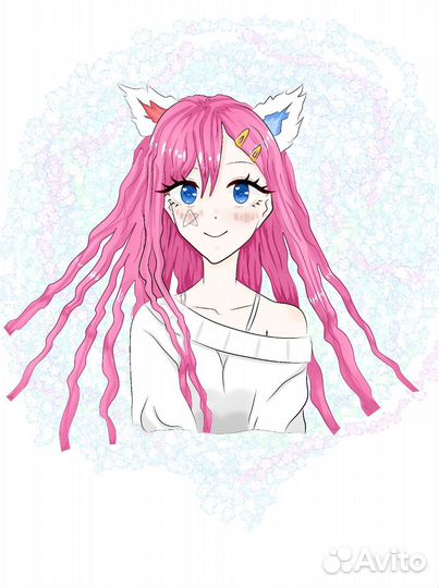 Рисунок на заказ-аниме портрет