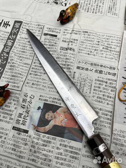 Японский кухонный нож Янагиба Shirogami