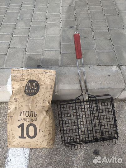 Решётка для мангала бу + уголь