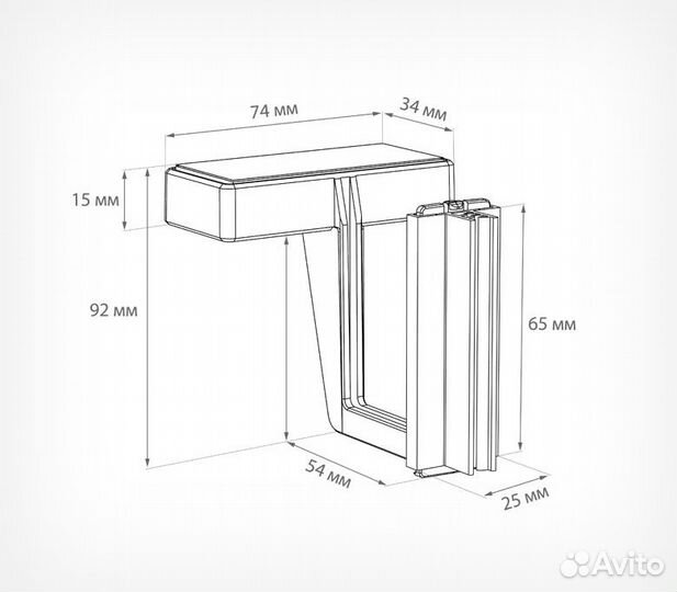 Магнитный держатель вывески MAG-grip, Белый