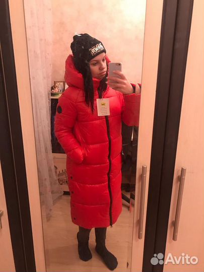 Пуховик женский длинный 44 46