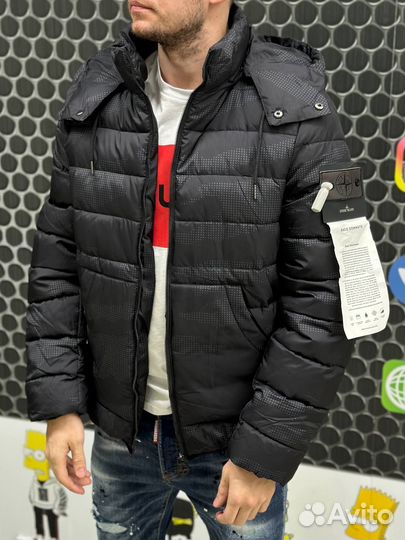 Куртка Stone Island короткая темный камуфляж