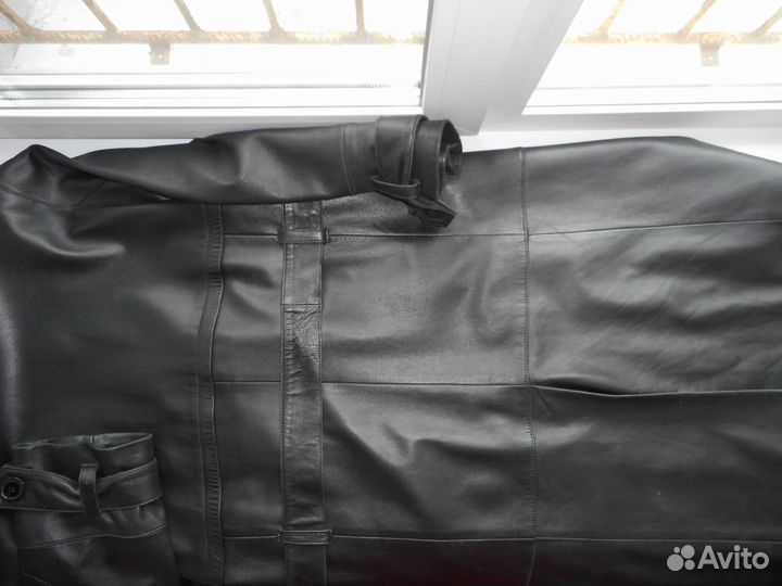 Плащ мужской винтаж кожаный 50 р