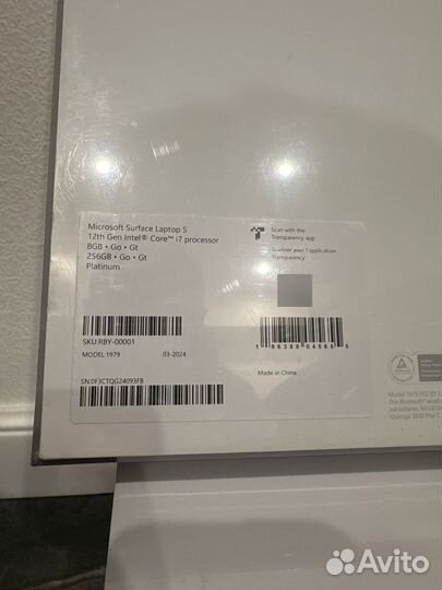 Ноутбук Microsoft Surface Laptop 5 15 i7 256GB 8GB