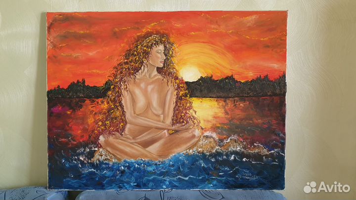 Картина маслом на холсте. Ню