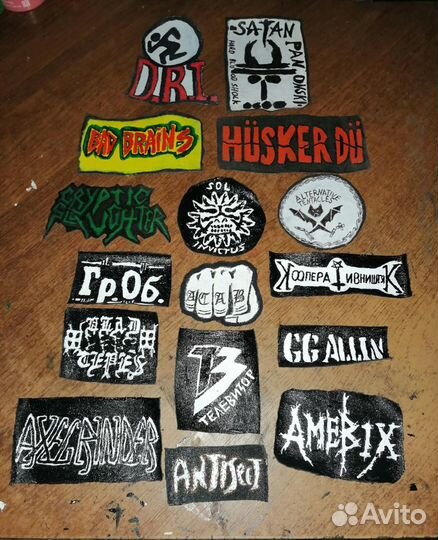 Изготовление нашивок с логотипами муз. групп