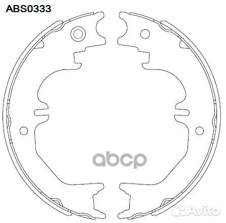 Колодки тормозные стояночного тормоза зад A