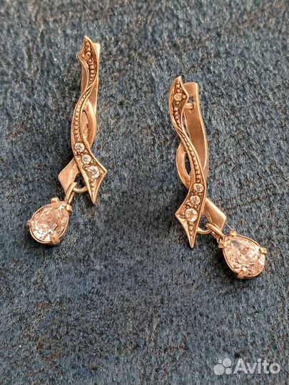 Серебро 925 серьги кольцо