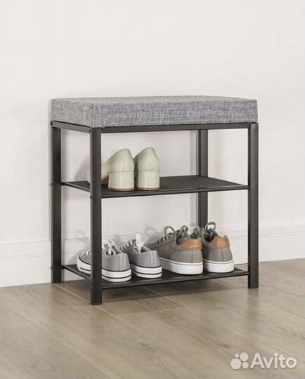 Обувница с мягким сиденьем полка для обуви сидушка