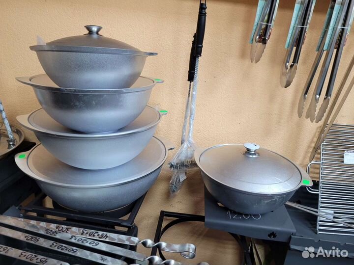 Казан алюминиевый 3, 4, 6, 8, 12, 22 л. Новые