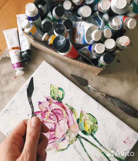 Живопись картина маслом Лилия 30х40