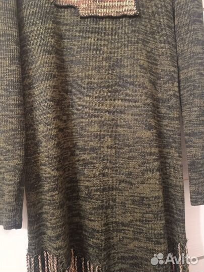 Платье женское вязанное лён