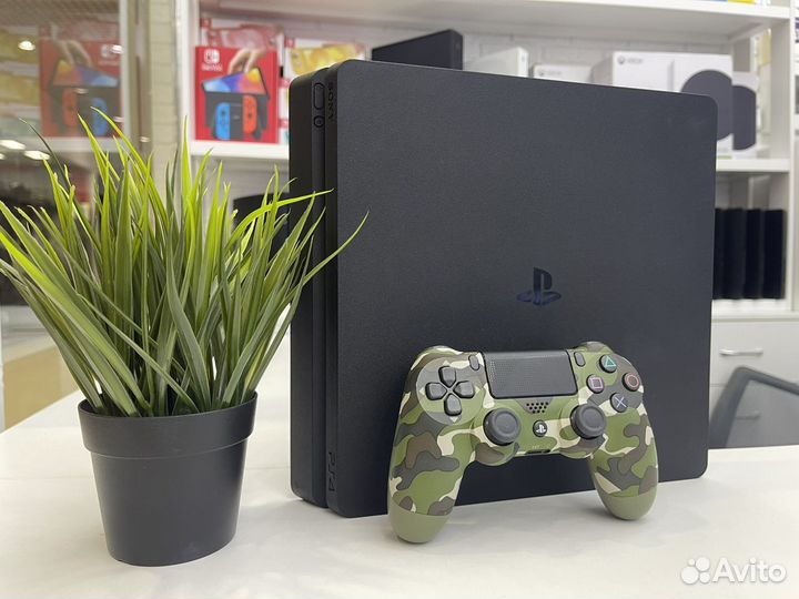 Sony Playstation 4 Slim прошитая+игры