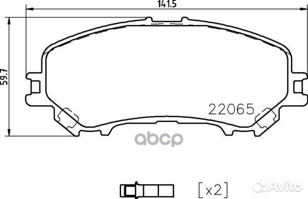Колодки тормозные дисковые перед NP2078 NIS