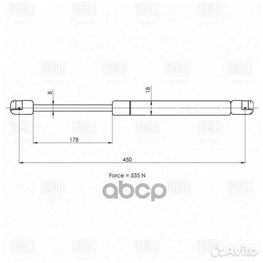 Амортизатор упор для а/м VW Golf V 03- крышки