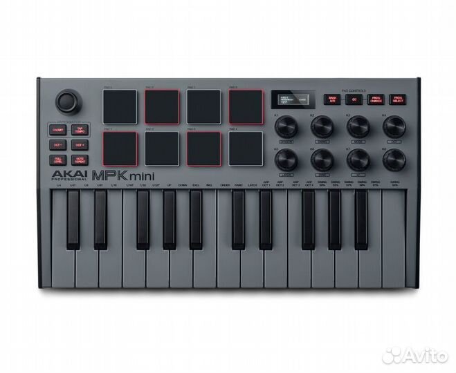 Akai MPK mini 3 grey новая midi-клавиатура серая