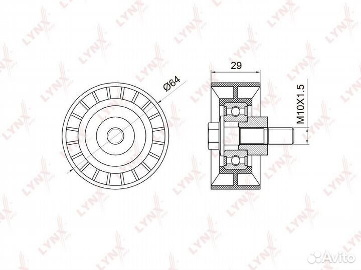 Ролик ремня грм daewoo nexia/lacetti 1.4-1.6
