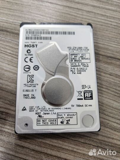 Жесткий диск hgst 750GB 2.5