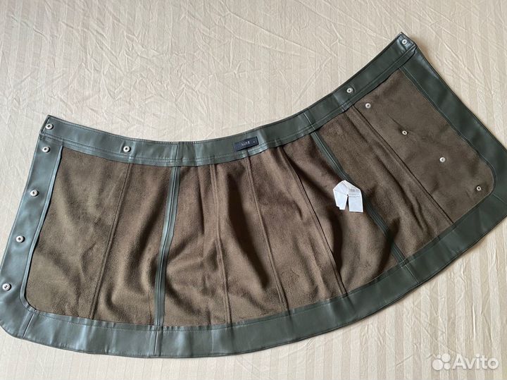 Юбка экокожа Lime S хаки