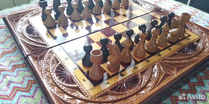 Шахматы резные деревянные
