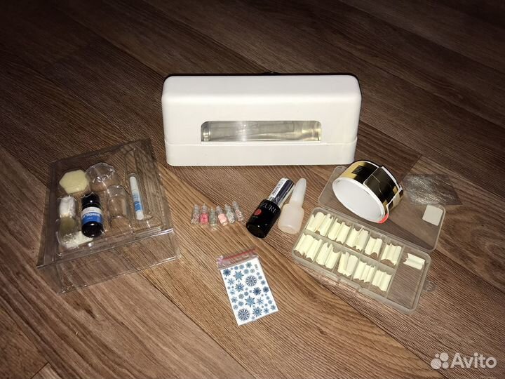 Уф Лампа для ногтей+тейпы, фуми, нити, лак,топ, кл