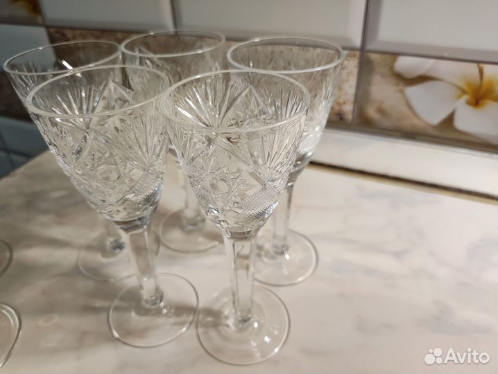 Хрустальные бокалы, рюмки СССР