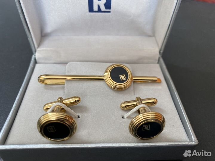 Запонки и зажим для галстука ronson