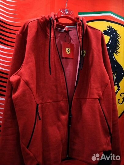 Олимпийка-толстовка Scuderia Ferrari красная тепла