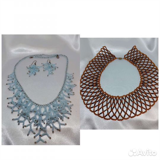 Колье,ожерелье,воротник из бисера