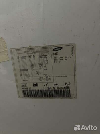 Стиральная машина samsung S821