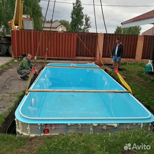 Бассейн с монтажем
