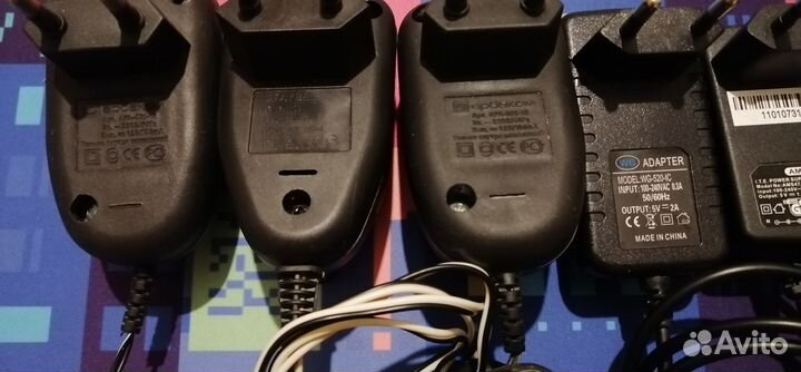 Блоки питания 5v, кабели, зарядки