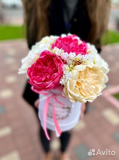 Букет пионов мыльные цветы