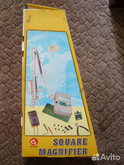 Лупа с подсветкой square magnifire