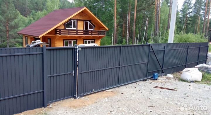 Забор и Ограждения для Дач Откатные ворота