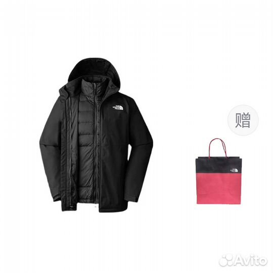 THE north face Windbreaker Jackets Men Black+Shopping Bag (S)(91)